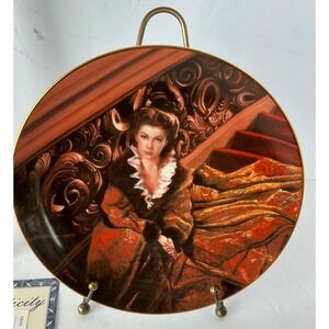 W.S. George Vintage 1991 Gone With the Wind Plate Waiting for Rhett Scarlett 8.5